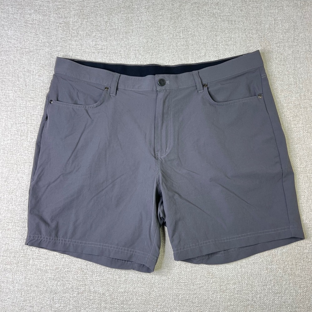 01.ALGO Performance Shorts Mens 38 Charcoal Grey Stretch Hiking Golf - Picture 1 of 8